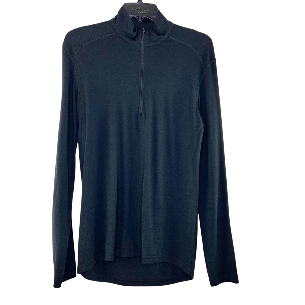 Icebreaker Merino Bodyfit 200 Black Half Zip Base Layer Top - Picture 2 of 6
